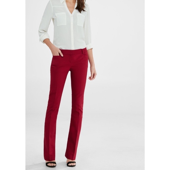 EXPRESS Red Lacquer Barely Boot Columnist Pant - Picture 4 of 7